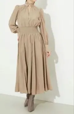 極美品★rienda フリルカラードットフレアワンピース Sサイズ　結婚式二次会