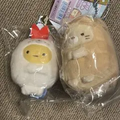 すみっコぐらし 水族館限定 ぶらさげぬいぐるみセット ねこ えびふらいのしっぽのサムネイル