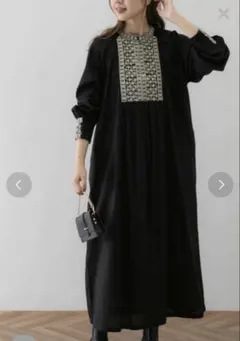 アーバンリサーチサニーレーベル コットンエンブロイダリーヨークワンピース