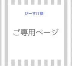 ぴーすけ様専用