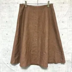 ローラアシュレイ　フレアスカート ウールブレンド　膝丈　通勤