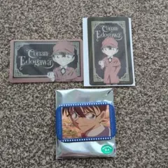 名探偵コナン　スクエア缶バッジ　ペタっとカードコレクション　江戸川コナン