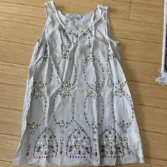 Viaggio Blu 刺繍ビーズ装飾 ノースリーブチュニック サイズ2