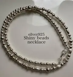 サントドミンゴ silver シルバー 925 ビーズ 無垢 ヒシ ネックレス
