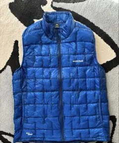 montbell ex1000ダウンベスト 青