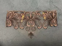 【レディース】ブラウンのタトゥーレースチョーカー