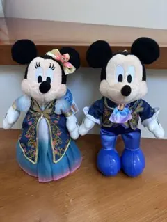 ファンタジースプリングス　ぬいぐるみバッジ　ミッキー　ミニー　ディズニーリゾート