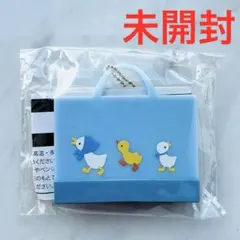 ファミリア カプセルトイ デニムバッグ　水色　ブルー　鳥　とりさん