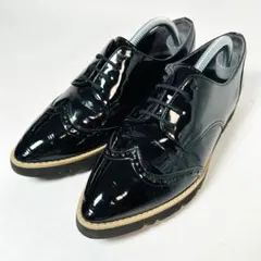 【極美品】DIANA ダイアナ 23 エナメル ポインテッドトゥ 厚底