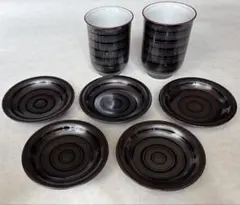 和食器 小皿5枚＋夫婦湯呑み (ペア）セット