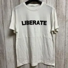 LIBERATE フロッキープリント ホワイト Tシャツのサムネイル