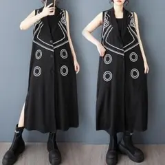 大きいサイズ ジレ　ベスト　レディース 春夏　 新品 ノースリーブ　ロング