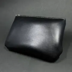 【絶品！】ブラックレザーポーチ | ハンドメイドのサムネイル