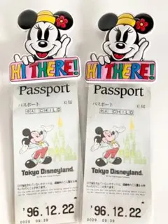 ディズニーランド　チケットホルダー　レトロ　2個セット