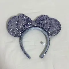 ディズニー　カチューシャ　スパンコール　青　ブルー