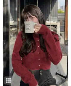 ラメフェザーニットカーディガン［Kz443］