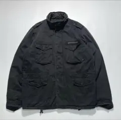 アルファインダストリーズ M65フィールドジャケット XL 黒 中綿.☆7716
