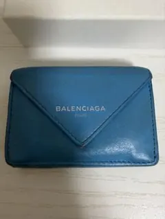 BALENCIAGA 三つ折り財布 ペーパーミニウォレット ブルーのサムネイル