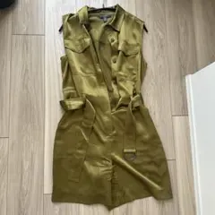 BANANA REPUBLIC ノースリーブワンピース M オリーブグリーン