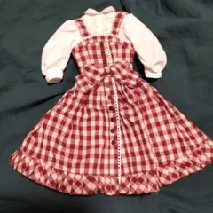 45 陽だまりのふんわりチェックジャンスカset