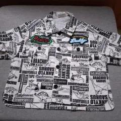 BREEZE　恐竜プリント 半袖シャツ　ベージュロンT　セット　80センチ