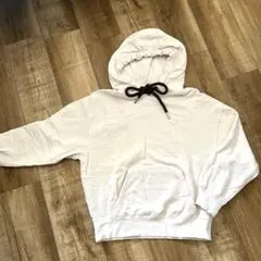 Adidasオフホワイト フード付きパーカー