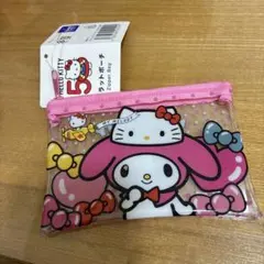 ハローキティ マイメロディ ポーチ　マイメロ　ダイソー　50周年