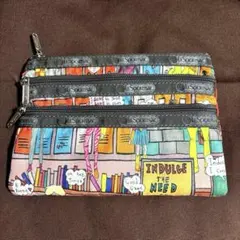 LESPORTSAC カラフルポーチ 3ジッパーポケット