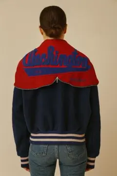 90’s DeLONG フード付きスタジャン USA製　ヴィンテージ古着