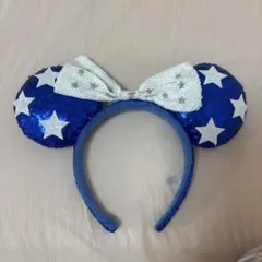 ディズニー カチューシャ 青色 星柄