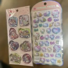 キティ　コットンパフィ　マイメロ　ウォーターシール