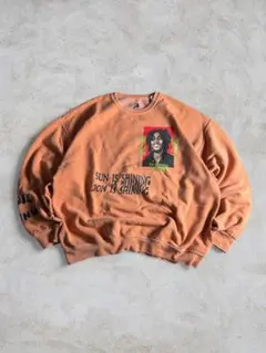 00s ZION ROOTSWEAR ボブマーリー スウェット オレンジ Y2K