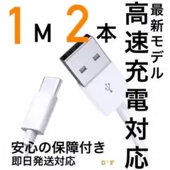 【即日配送】Apple・Android 純正同等 TYPE-C 1m 2本