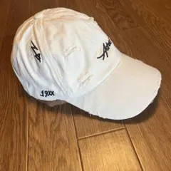 Asher ダメージ加工 キャップ ホワイト　未使用