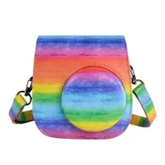 チェキケース可愛いカメラバッグ ショルダーストラップ付き　花柄