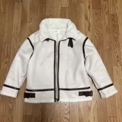 ムートンコート クリーム色 レディース