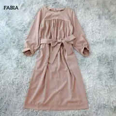 FABIA ファビア ウエストリボン ワンピース くすみピンク M フォーマルのサムネイル