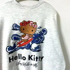 HELLO KITTY　ハローキティ　トレーナー　スウェット　なみのり　一部刺繍のサムネイル