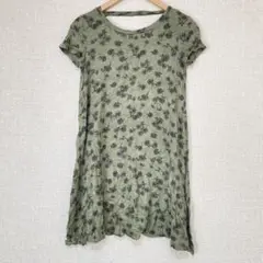 FOREVER21 【S】花柄 半袖チュニック Tシャツ トップス 春服