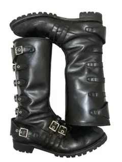 blackmeans 6連バックルレザロングーブーツボンテージパンク25.5cm 