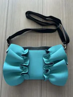 ラプチャー　rapture ターコイズ フリル ショルダーバッグ 斜めがけ　財布