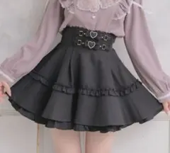 ROJITA ♡ ベルトリボンデザインスカート 黒のサムネイル