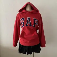 GAP ロゴパーカー 赤 y2k 平成ギャル フェアリーグランジ　ジップ風