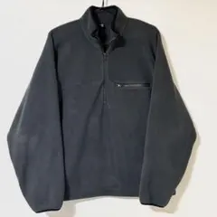 UNIQLO フリースオーバーサイズハーフジッププルオーバー S ダークグレー