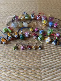 お茶犬 お茶猫 ストラップ 昭和レトロ 34個 おまけ