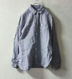 無印良品　フレンチリネン　洗いざらし　ブラウス