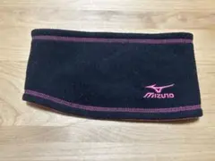 Mizuno フリース ネックウォーマー 黒/ピンク