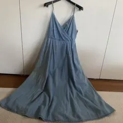 ハニーズ　ライトブルー ラップスタイル キャミワンピース