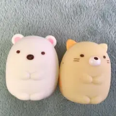 すみっコぐらし　白クマ　ネコ　LEDライト　ガチャ　マスコット