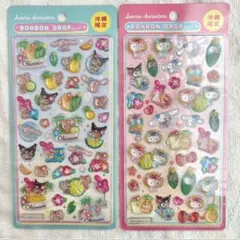 【沖縄限定】サンリオ ボンボンドロップシール 2枚セット